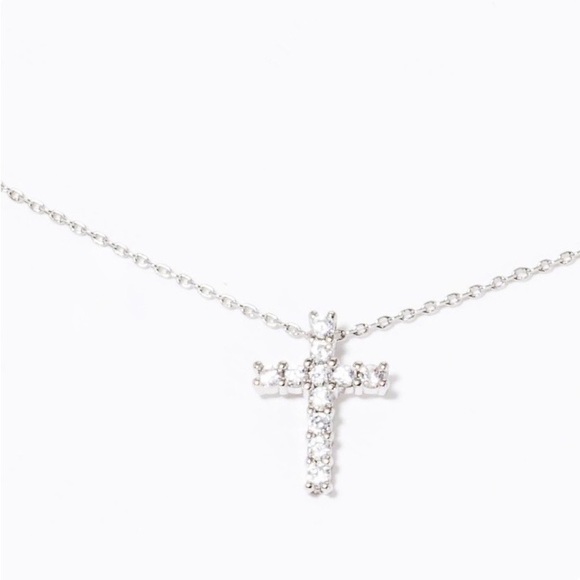 Gold & Clear Rhinestone 1.5” Cross 16" Necklace Christian Faith Religious Gift - Picture 5 of 5